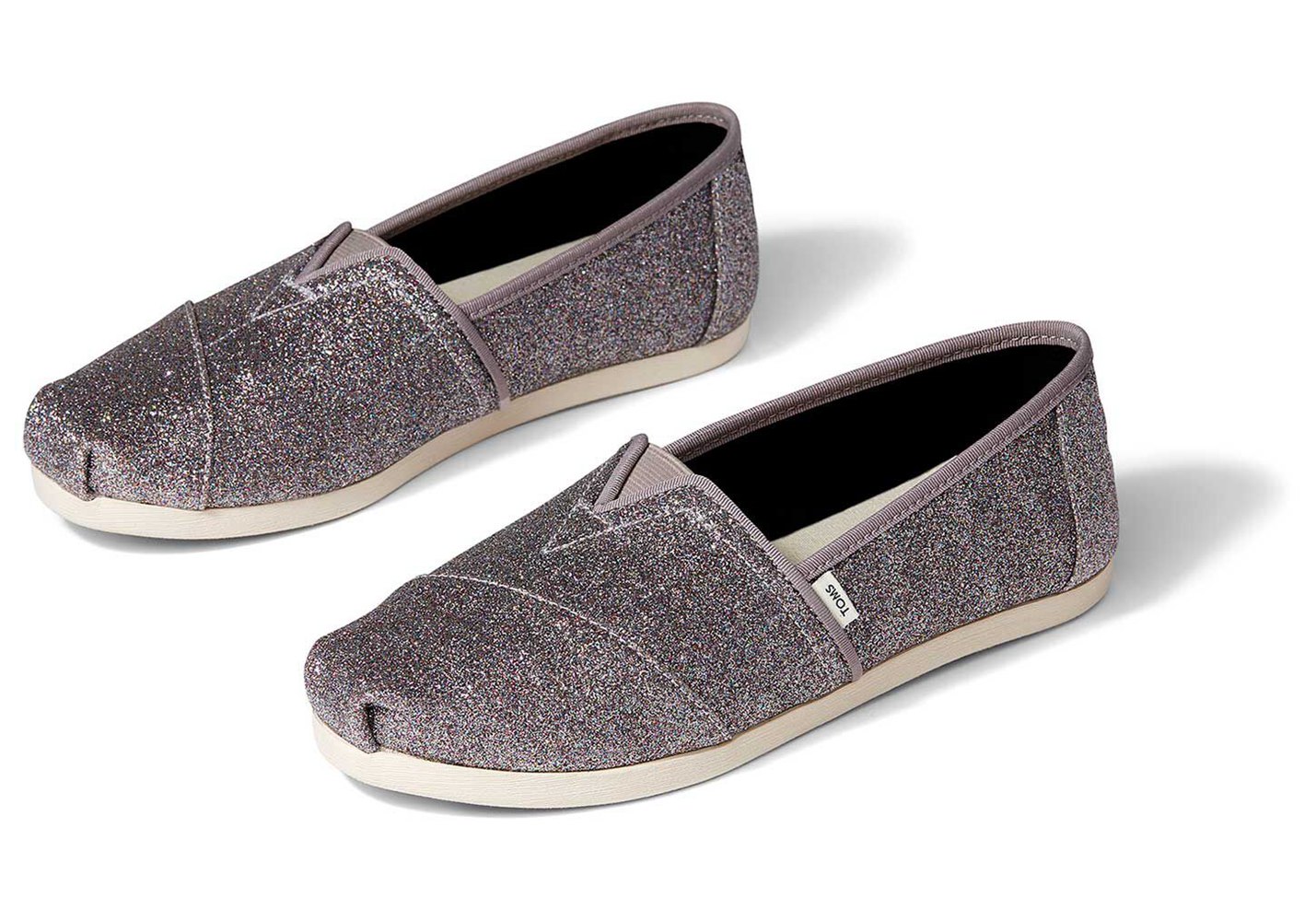 Toms Alpargata Glitter Espadrille Silver - Womens - 47523-ZALI